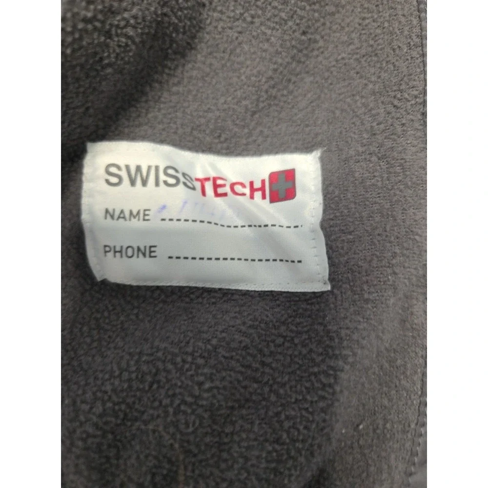 Swiss Tech Boys Grey Puffer Jacket Hooded Fleece Lined Size L 10-12